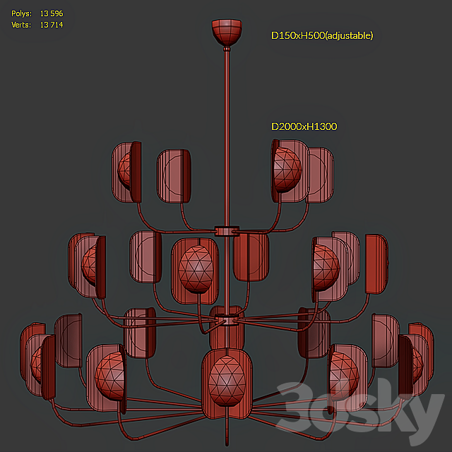 MM Lampadari Leaf 7208 24 3DSMax File - thumbnail 2