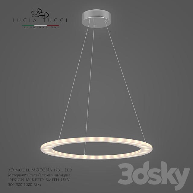 MODENA 173.1 Led Chandelier 3DS Max Model - thumbnail 1