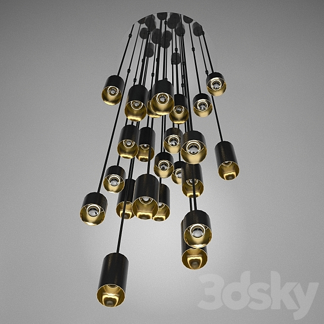 Modern Ceiling Light 3DS Max Model - thumbnail 2