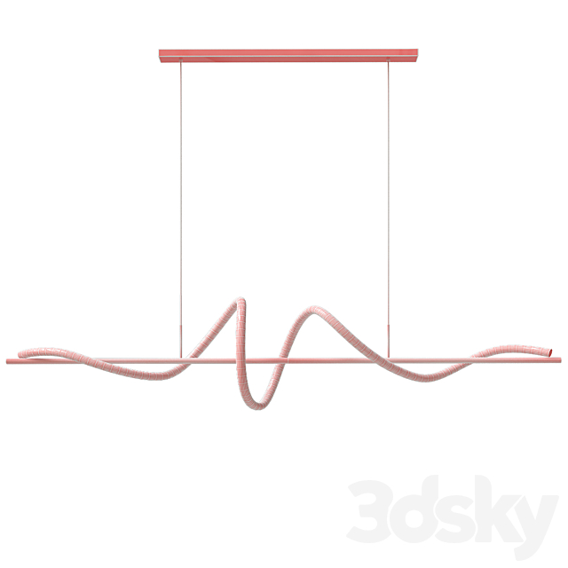 Modern Dining Table Strip 3DS Max Model - thumbnail 3