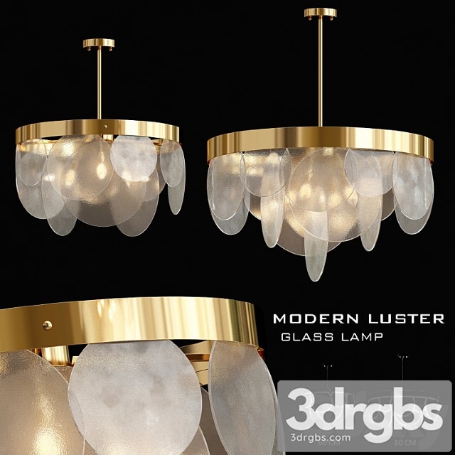 Modern glass frozen chandelier - thumbnail 1