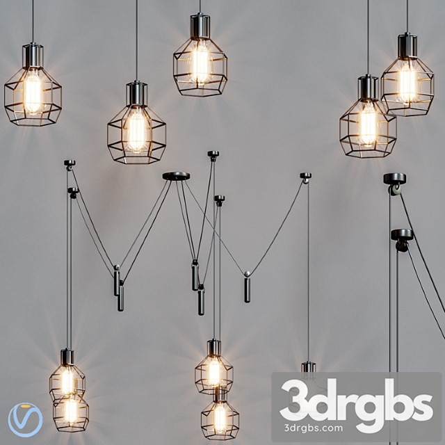 Modern pendant lighting 3dsmax Download - thumbnail 1