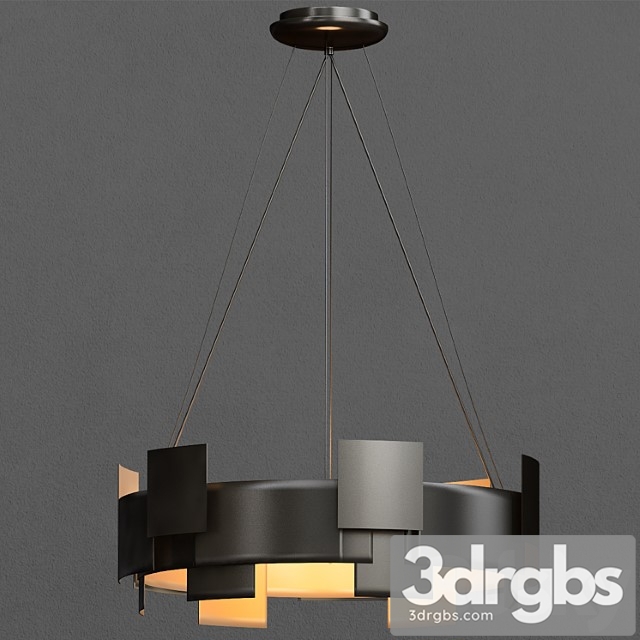 Moderne Chandelier Pendant Led Olde Bronze 3dsmax Download - thumbnail 1