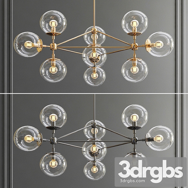 Modo 10 Bulb Chandelier 3dsmax Download - thumbnail 1