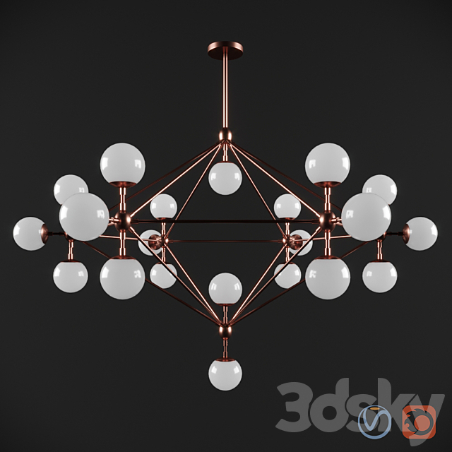 Modo Chandelier 21 Globe 3DSMax File - thumbnail 1