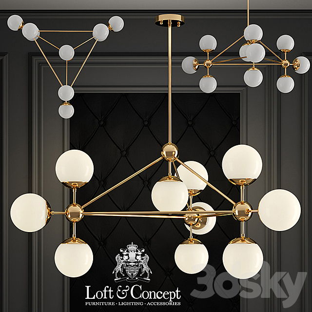 Modo Chandelier Gold Chandelier 10 3DSMax File - thumbnail 1