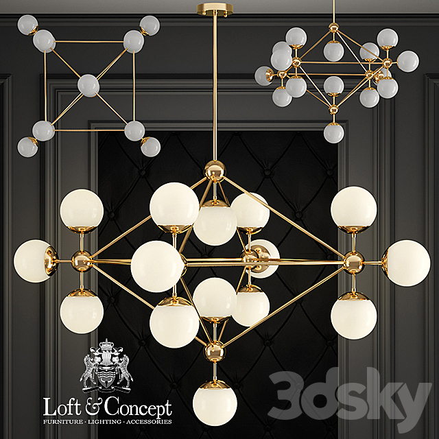 Modo Chandelier Gold Chandelier 15 3DSMax File - thumbnail 1