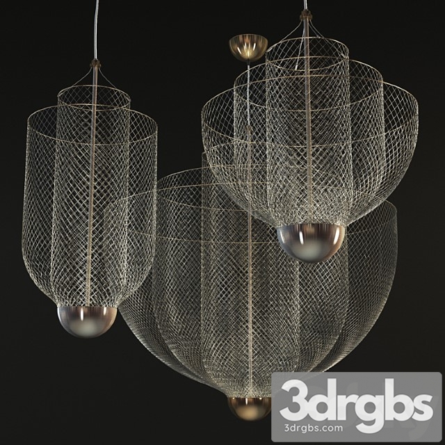 Moooi meshmatics chandeliers by rick tegelaar 3dsmax Download - thumbnail 1