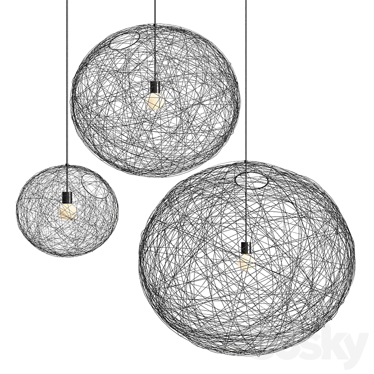 Moooi Random Pendant light 3DS Max Model - thumbnail 1