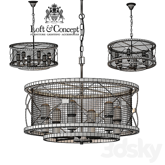 Mosquitoes Caster Chandelier Chandelier 3DS Max Model - thumbnail 3