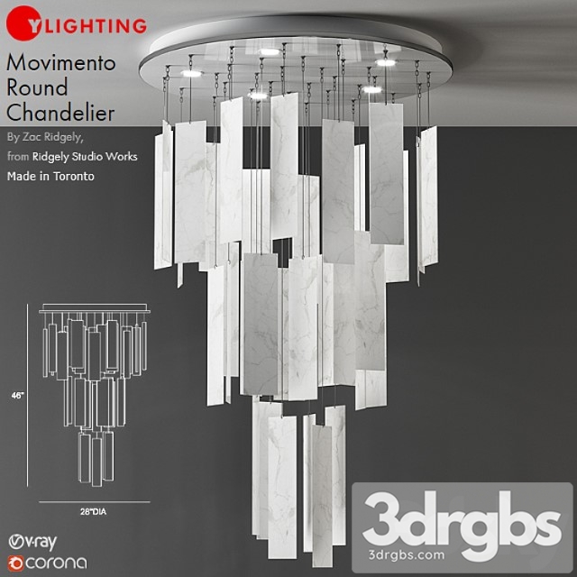 Movimento round chandelier 3dsmax Download - thumbnail 1