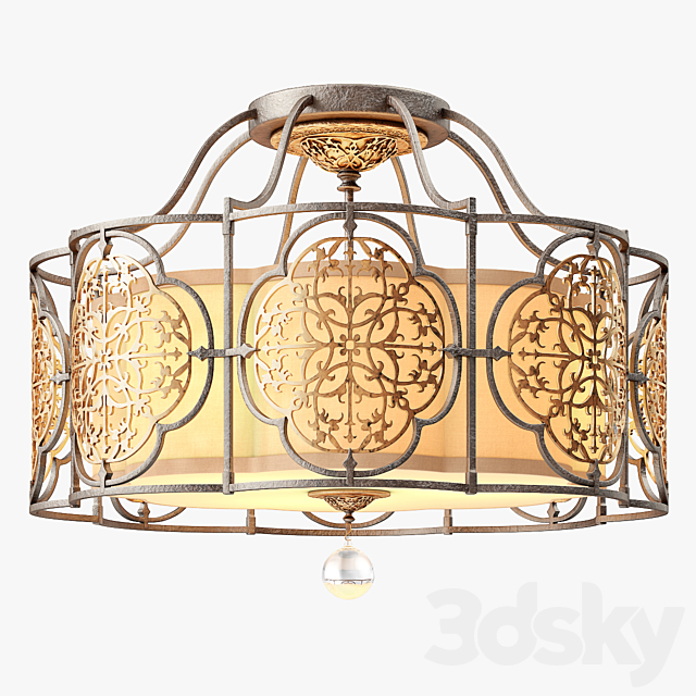 Murray Feiss Marcella 3 Light Indoor Semi Flush Mount 3DSMax File - thumbnail 1