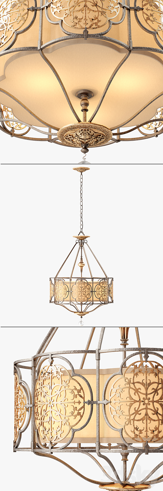 Murray Feiss Marcella 3 light Large Pendant 3DSMax File - thumbnail 3