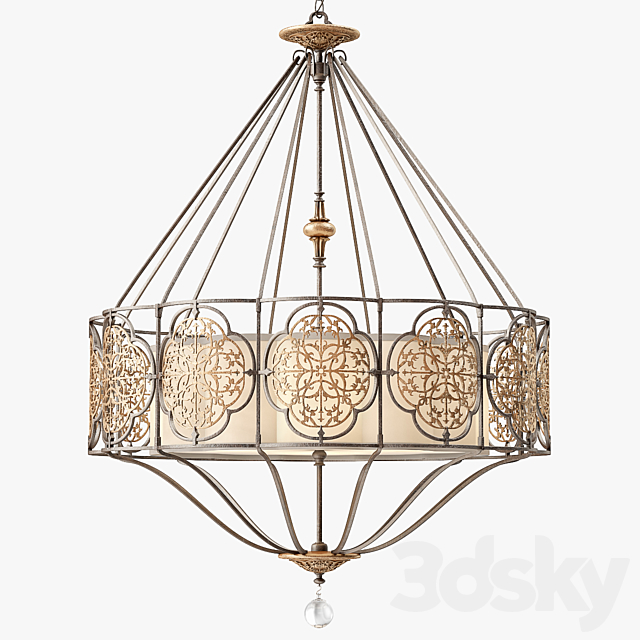 Murray Feiss Marcella 4 Light Uplight Chandelier 3DSMax File - thumbnail 1