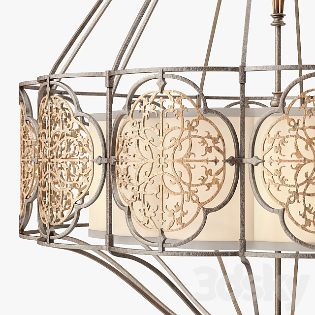 Murray Feiss Marcella 4 Light Uplight Chandelier 3DSMax File - thumbnail 2