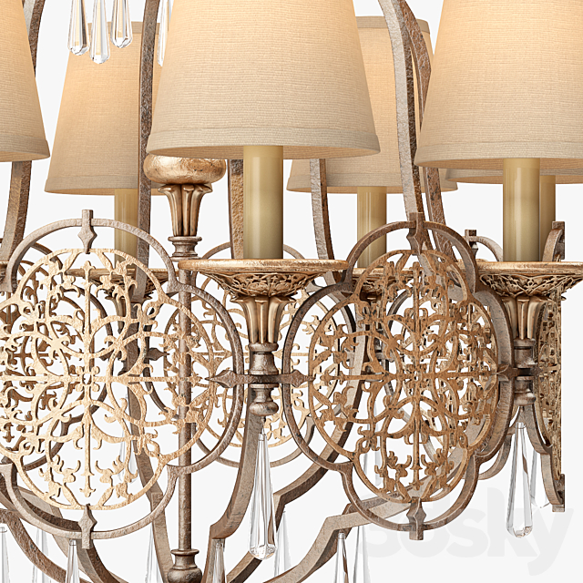 Murray Feiss Marcella Marcella 8Lt Chandelier 3DS Max Model - thumbnail 2