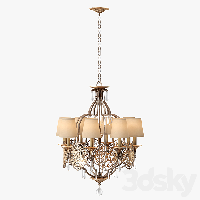 Murray Feiss Marcella Marcella 8Lt Chandelier 3DS Max Model - thumbnail 3