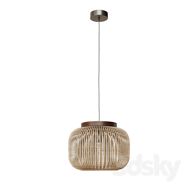 Natural Rattan Hanging Lamp 3ds Max - thumbnail 2