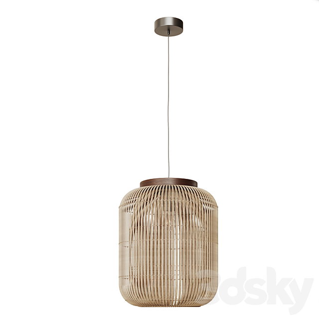 Natural Rattan Hanging Lamp 3ds Max - thumbnail 3