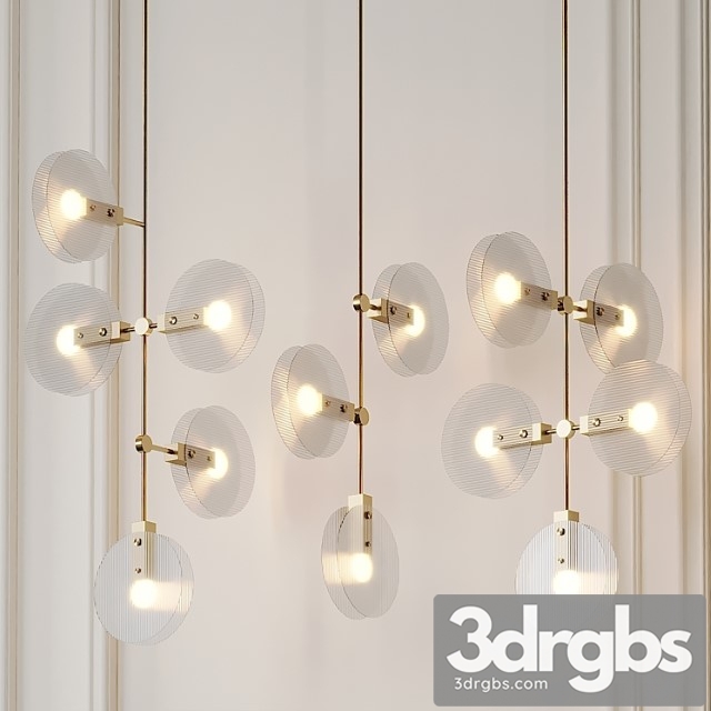 Nebulae Hanging Chandelier 3 Positions 3dsmax Download - thumbnail 1