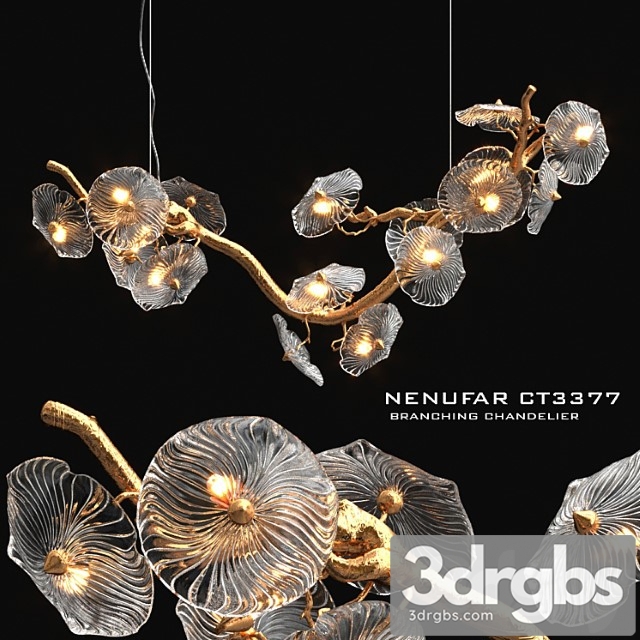 Nenufar horizantal chandelier - thumbnail 1