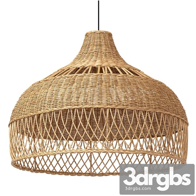 New wicker round tulip skirt rattan light - thumbnail 1