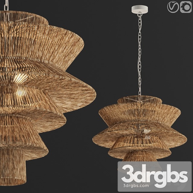 Newport Natural Chandelier 3dsmax Download - thumbnail 1