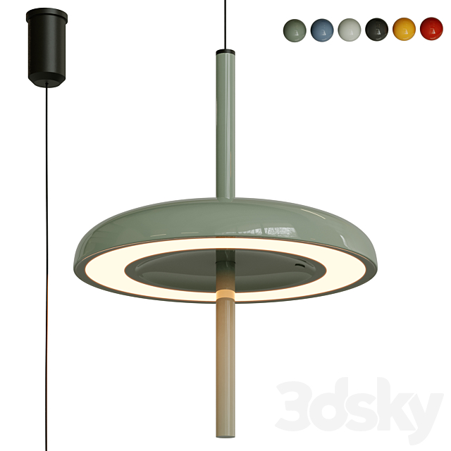 Nexia Porte Suspended Lamp In 6 Colors 3ds Max - thumbnail 1