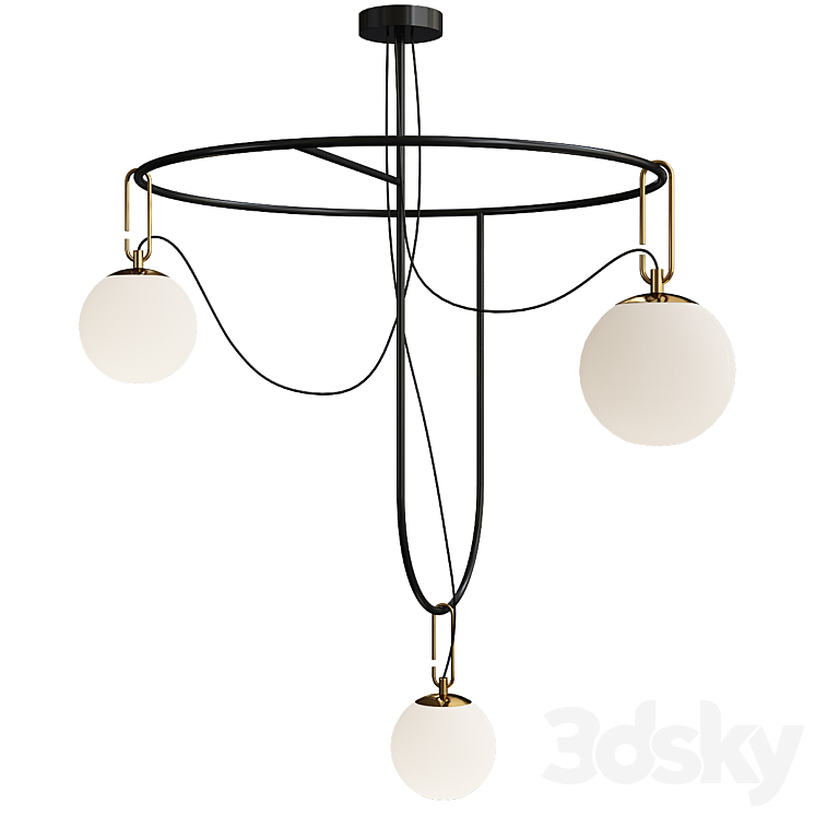 Nh s4 circular chandelier 3DS Max Model - thumbnail 1