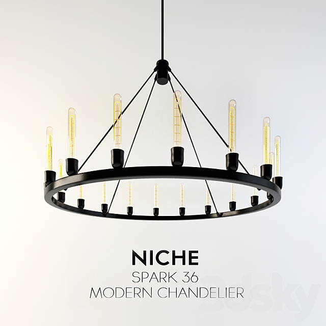 NICHE SPARK 36 MODERN CHANDELIER 3DSMax File - thumbnail 1