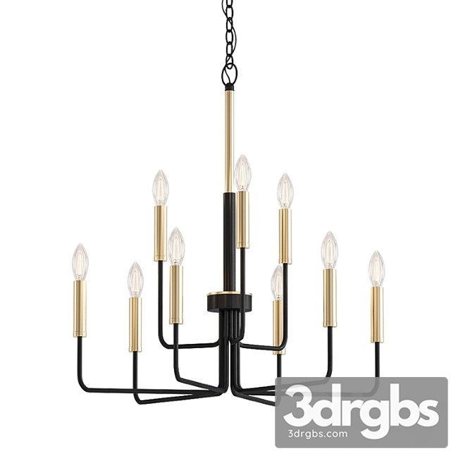 Nine Light Chandelier 2 3dsmax Download - thumbnail 1