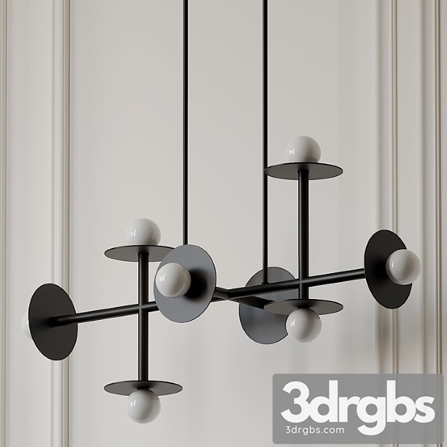 Nodes 8 light linear suspension by kelly wearstler 3dsmax Download - thumbnail 1