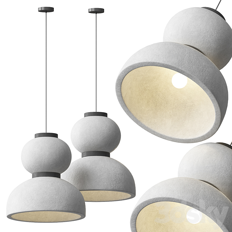 Noguchi Pendant lamp 3DS Max Model - thumbnail 2