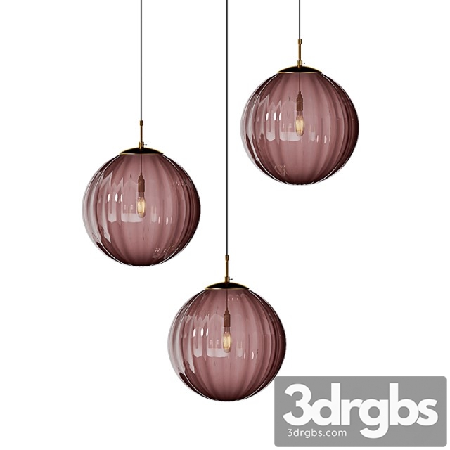 Nordic Colorful Glass Globe Pendant Lights Aska 3dsmax Download - thumbnail 1