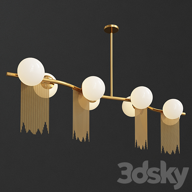 Nordic modern creative tassel lights 3DSMax File - thumbnail 1