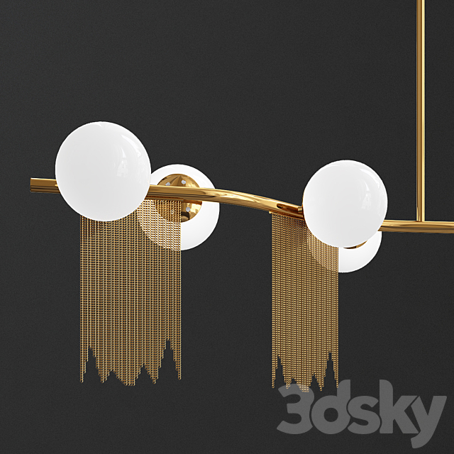 Nordic modern creative tassel lights 3DSMax File - thumbnail 2