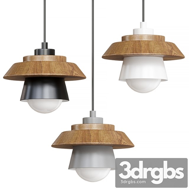 Nordic wood hanging pendant ceiling light - thumbnail 1