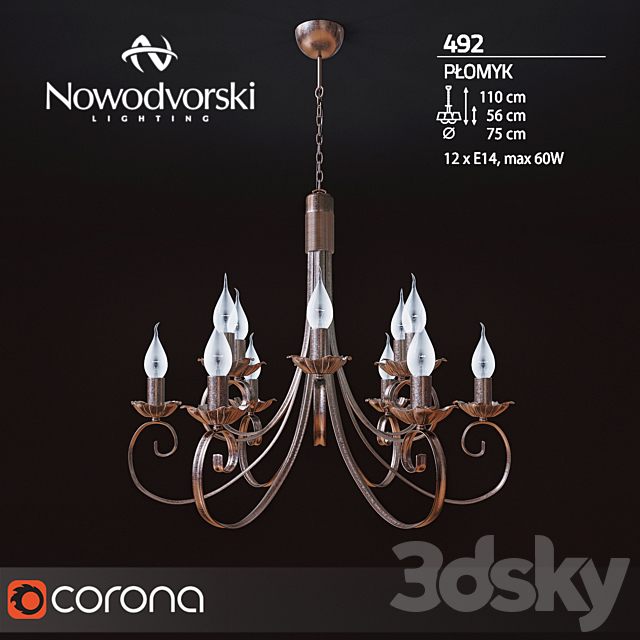 Nowodvorski PLOMYK 492 3DSMax File - thumbnail 1