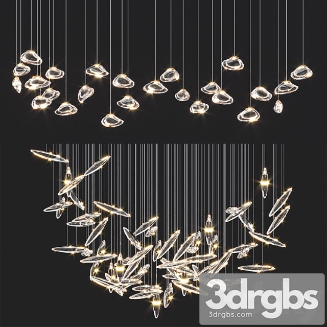 Ocher droplight chandelrers - thumbnail 1