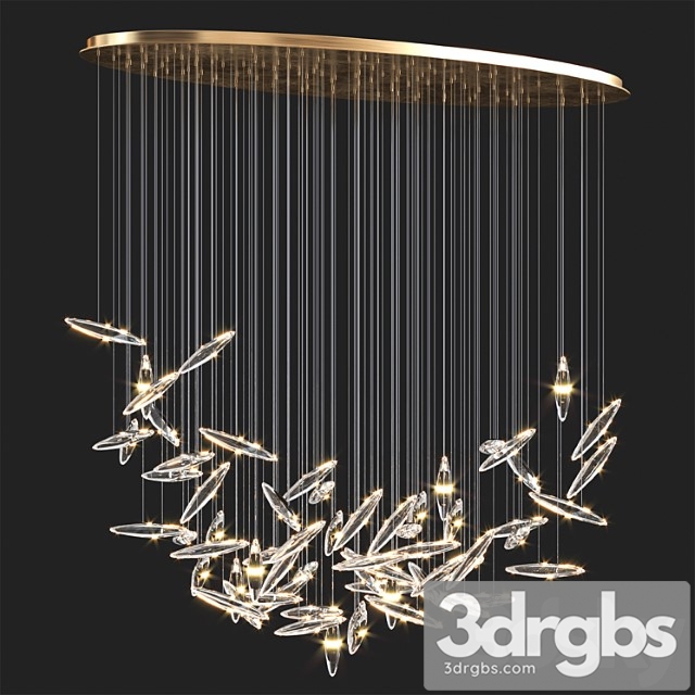 Ocher Moonlight Chandelier 3dsmax Download - thumbnail 1