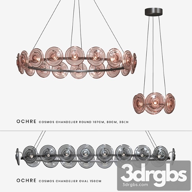 Ochre cosmos chandelier - thumbnail 1