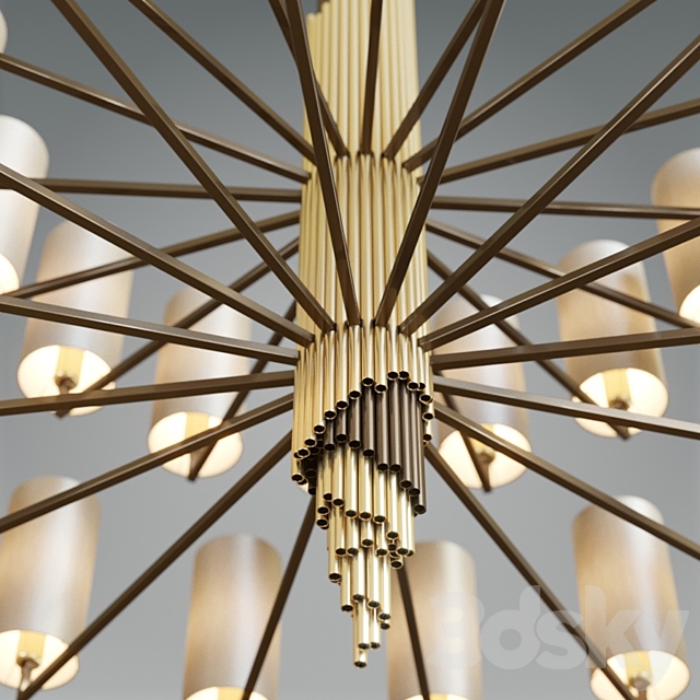 Officina Luce “SHINE” Chandelier – 2811 3DS Max Model - thumbnail 3