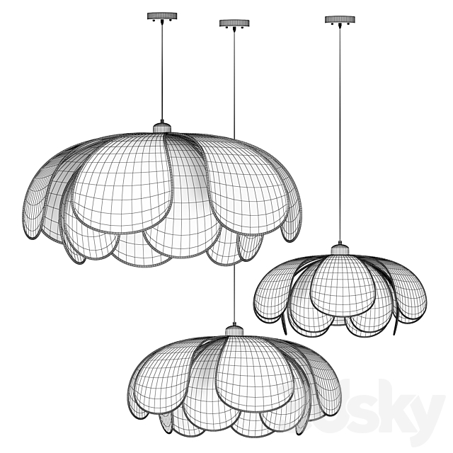 Okai Pendant Lamp 3DS Max Model - thumbnail 4