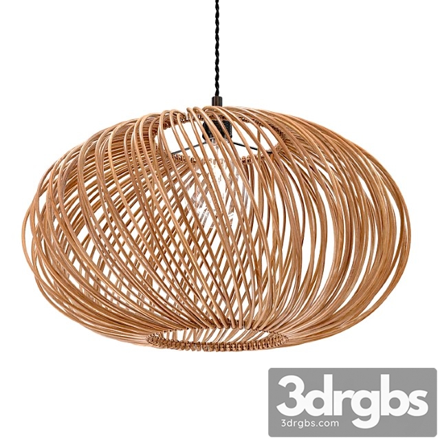 Oliver Bonas Espiral Natural Rattan Pendant Lamp Shade 3dsmax Download - thumbnail 1