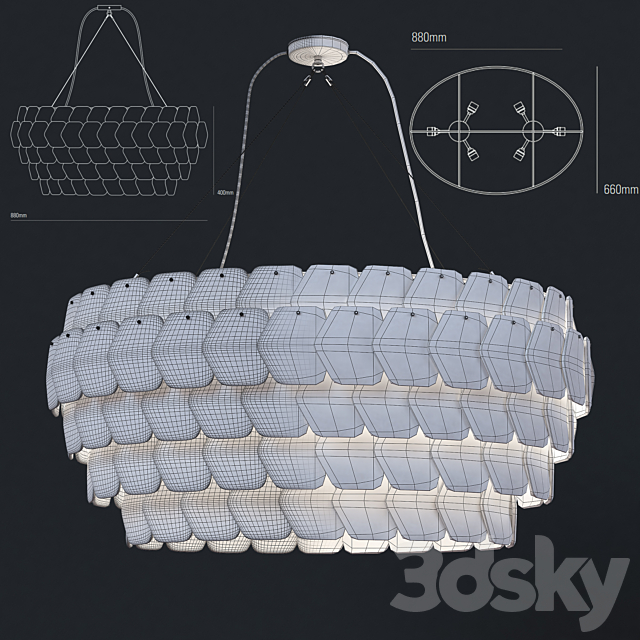 Original BTC Cranton Oval pendant 3DSMax File - thumbnail 3