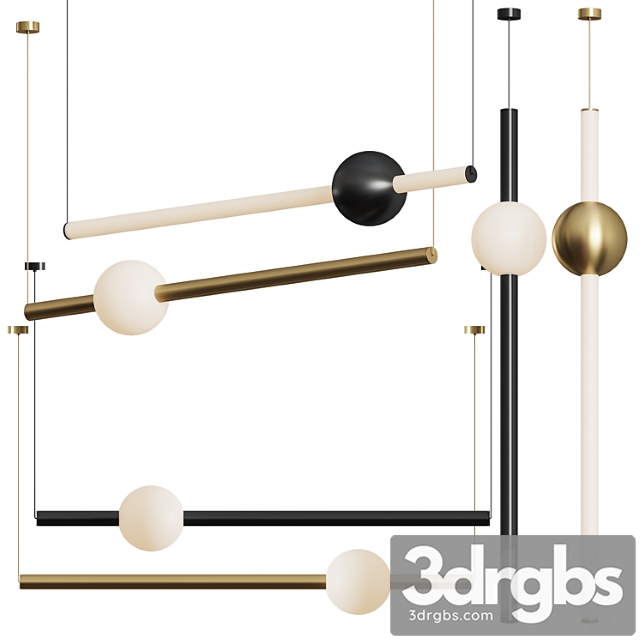 Orion globe linear suspension light by lee broom - thumbnail 1