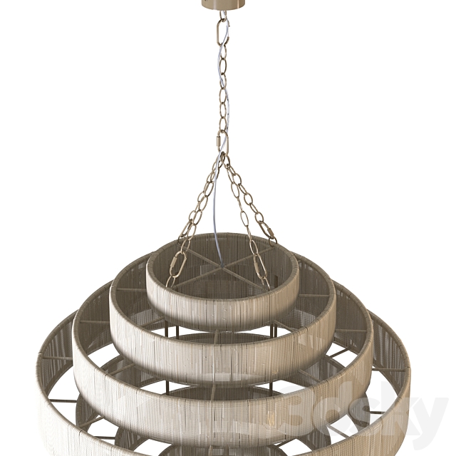 Palecek everly pendant natural light 3DS Max Model - thumbnail 3