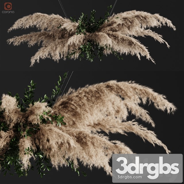 Pampas Grass Chandelier 01 3dsmax Download - thumbnail 1