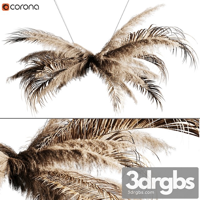 Pampas grass chandelier 02 3dsmax Download - thumbnail 1