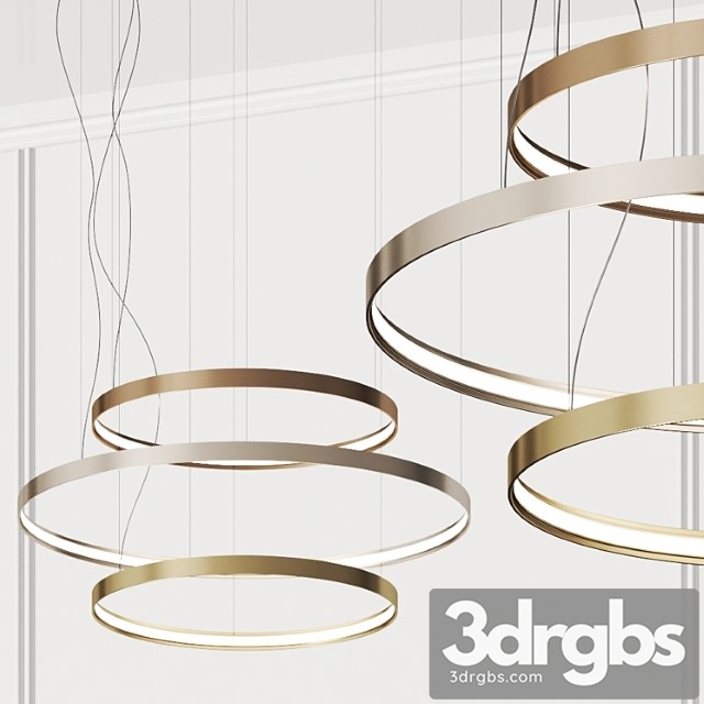 Panzeri zero round pendant lamps 3dsmax Download - thumbnail 1